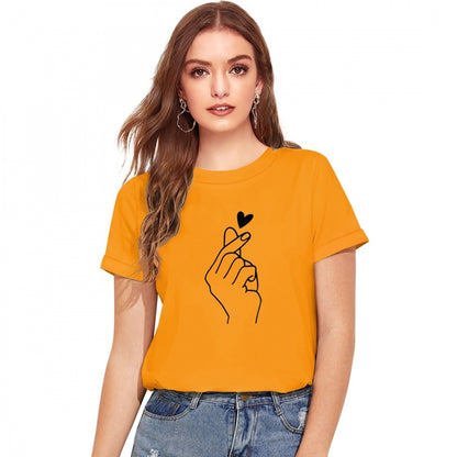 PKRKART Women's Cotton Western Wear T Shirt (Yellow)