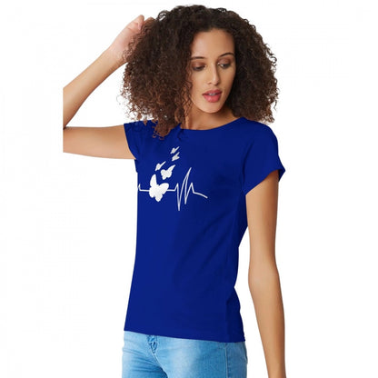 PKRKART Women's Cotton Western Wear T Shirt (Royal Blue)