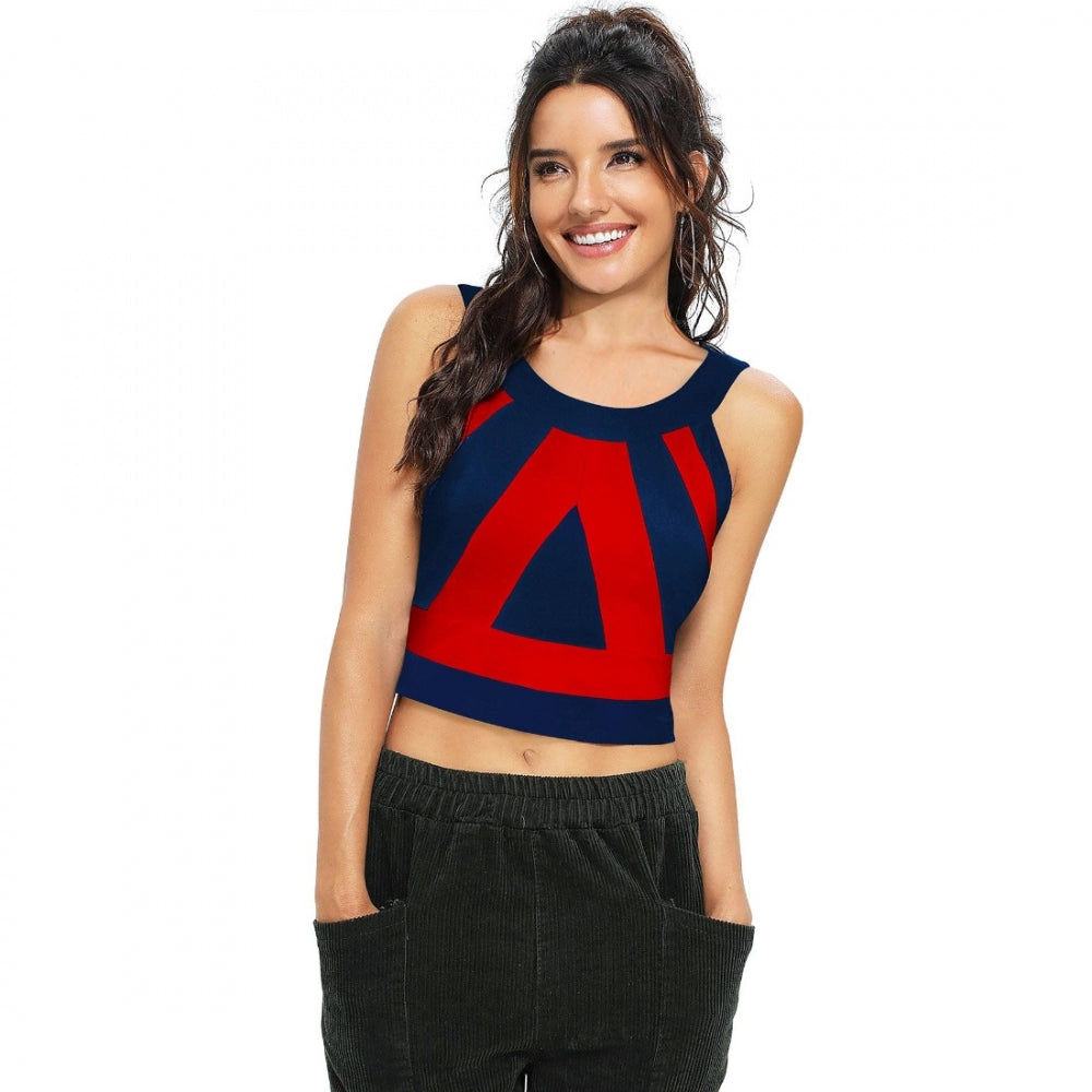 PKRKART Women's 95% Polyester 5% Spandex Western Wear Tops (Red)