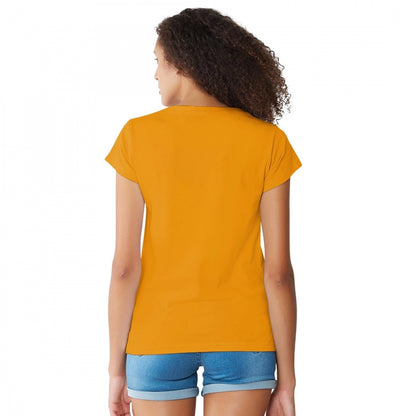 PKRKART Women's Cotton Western Wear T Shirt (Yellow)