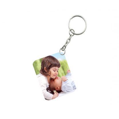 PKR Kart Pack Of 3_ Sister Love One Side Printed Rectangle Designer Keychain (White)