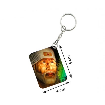 PKR Kart Pack Of 3_ Sairam One Side Printed Rectangle Designer Keychain (Multi Color)