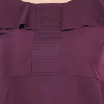 PKRKART Women's Fit And Flare Purple Dress (Color:Purple, Material:Polyester)