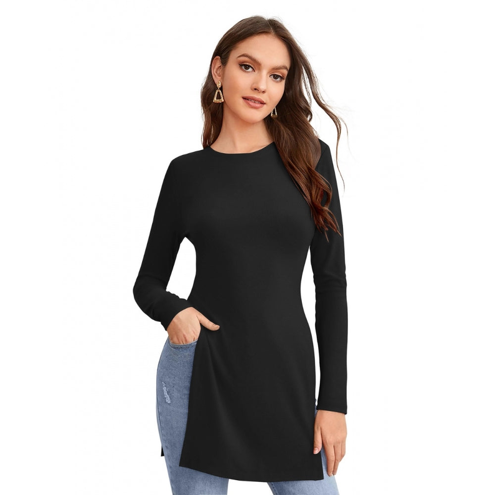 PKRKART Women's Western Wear Hosiery T Shirts (Black)