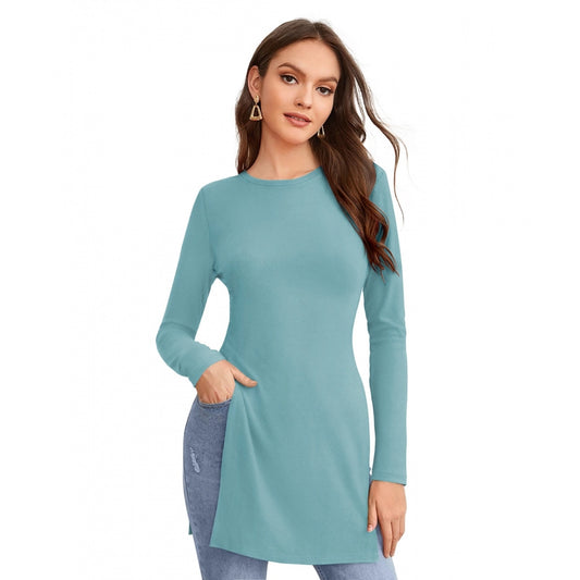 PKRKART Women's Western Wear Hosiery T Shirts (Light Blue)
