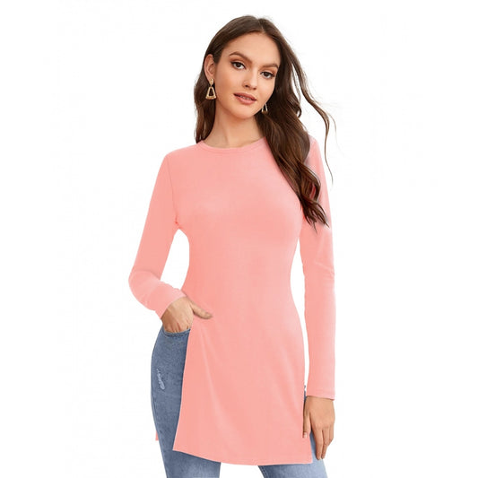 PKRKART Women's Western Wear Hosiery T Shirts (Peach)