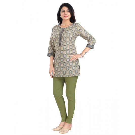 PKRKART Women's 3/4th Sleeve Viscose Blend Tunic Short Top (Multicolor)