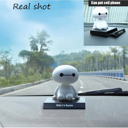 PKR Kart Shaking Head Toy Creative Car Interior Dashboard (White)