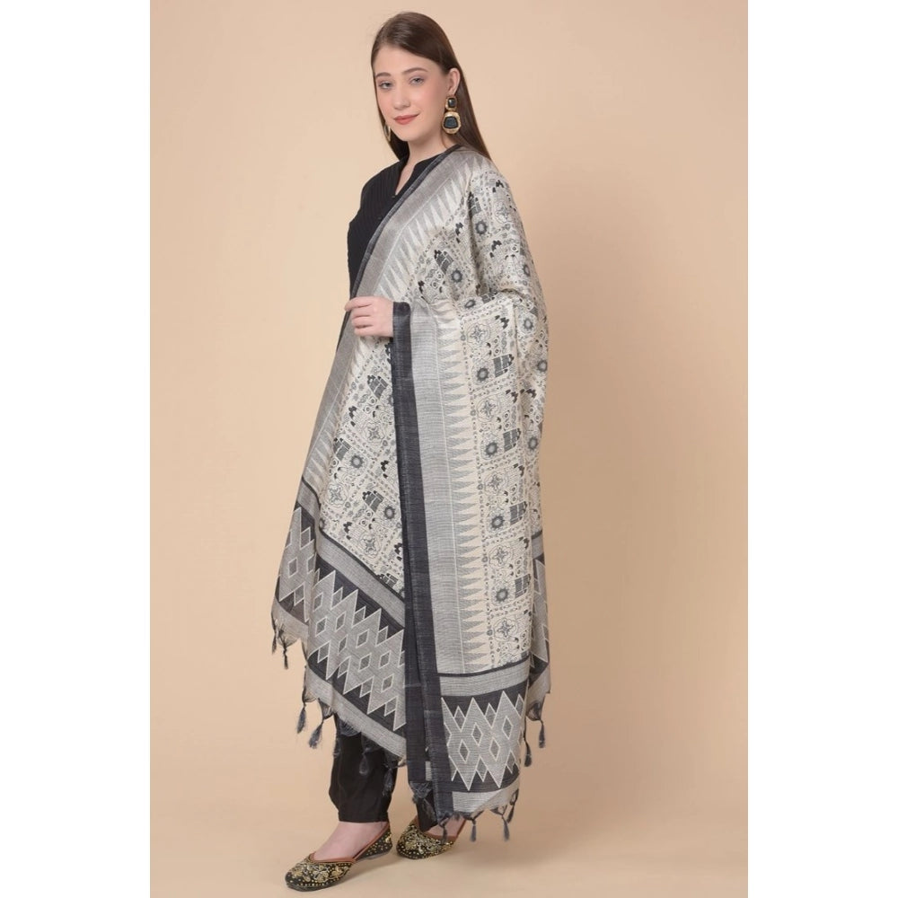 pkrkart Women's Art Silk Printed Dupatta (Multicolored, Length: 2.25 to 2.50 Mtr)
