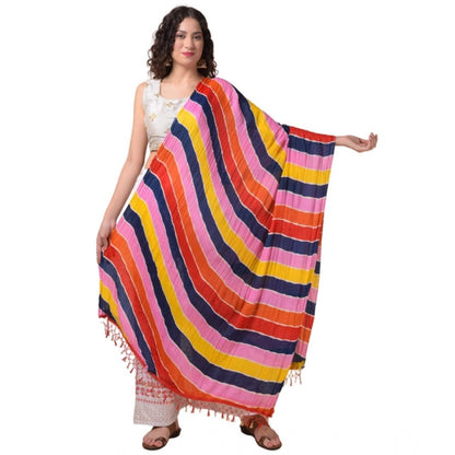 pkrkart Women's Chanderi Printed Dupatta (Multicolor, Length: 2.25 to 2.50 Mtr)