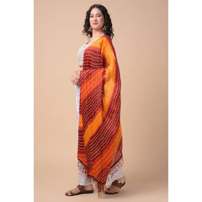 pkrkart Women's Chanderi Printed Dupatta (Multicolor, Length: 2.25 to 2.50 Mtr)