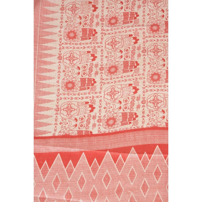 pkrkart Women's Art Silk Printed Dupatta (Orange, Length: 2.25 to 2.50 Mtr)