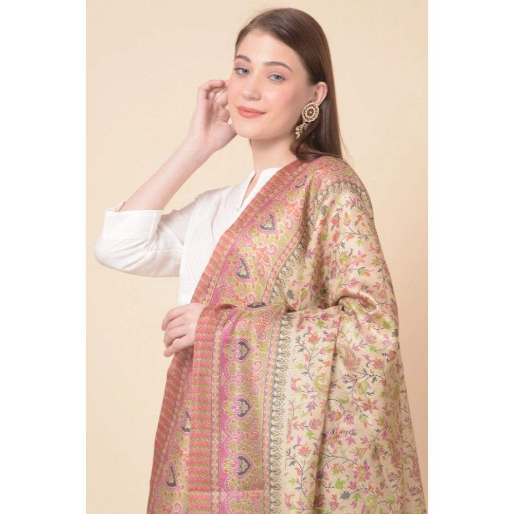 pkrkart Women's Art Silk Printed Dupatta (Pink, Length: 2.25 to 2.50 Mtr)