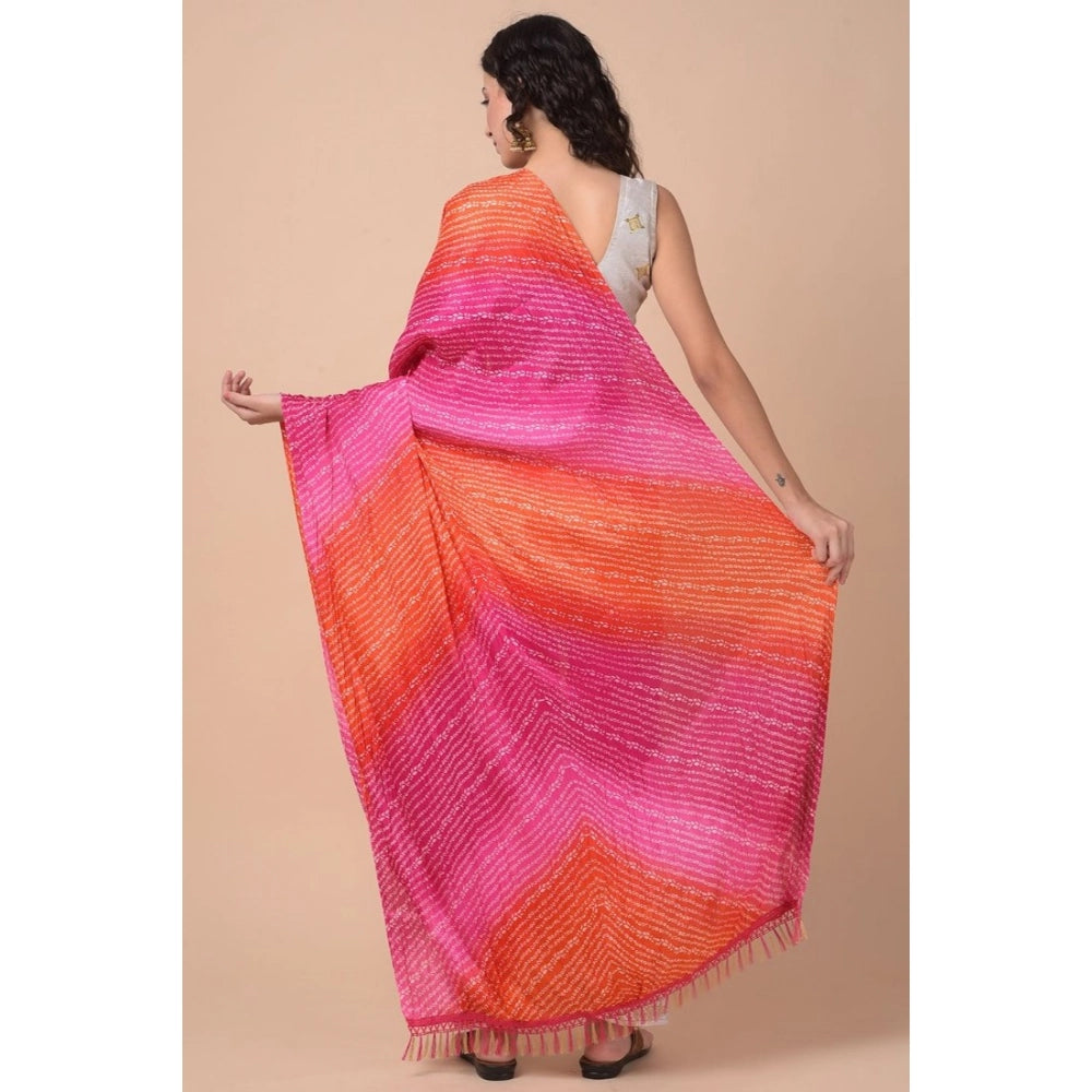 pkrkart Women's Chanderi Printed Dupatta (Multicolor, Length: 2.25 to 2.50 Mtr)