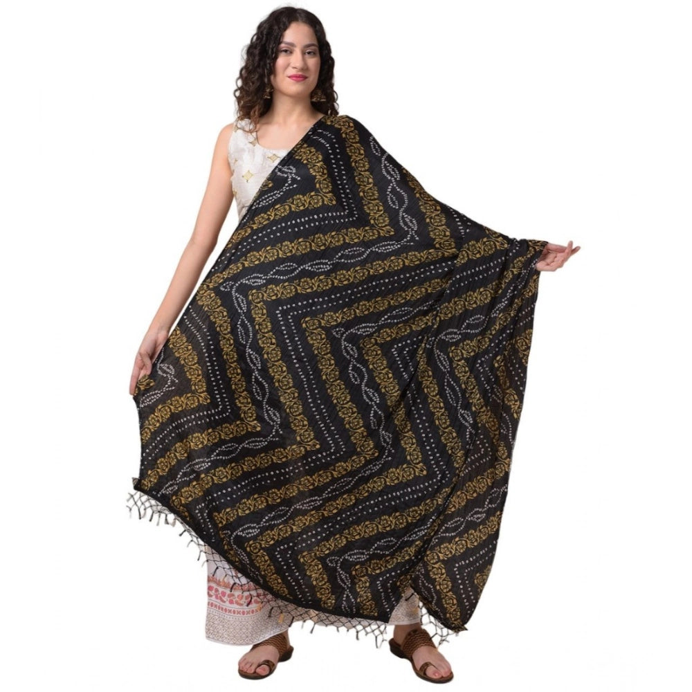 pkrkart Women's Chanderi Printed Dupatta (Multicolor, Length: 2.25 to 2.50 Mtr)