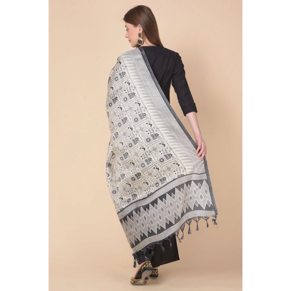 pkrkart Women's Art Silk Printed Dupatta (Multicolored, Length: 2.25 to 2.50 Mtr)