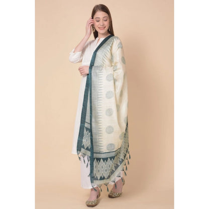 pkrkart Women's Art Silk Printed Dupatta (Grey, Length: 2.25 to 2.50 Mtr)