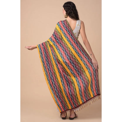 pkrkart Women's Chanderi Printed Dupatta (Multicolor, Length: 2.25 to 2.50 Mtr)