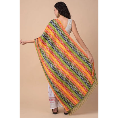 pkrkart Women's Chanderi Printed Dupatta (Multicolor, Length: 2.25 to 2.50 Mtr)
