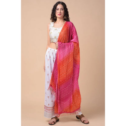 pkrkart Women's Chanderi Printed Dupatta (Multicolor, Length: 2.25 to 2.50 Mtr)
