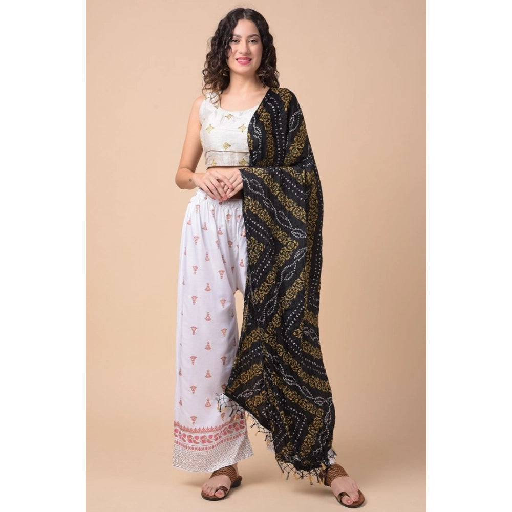 pkrkart Women's Chanderi Printed Dupatta (Multicolor, Length: 2.25 to 2.50 Mtr)