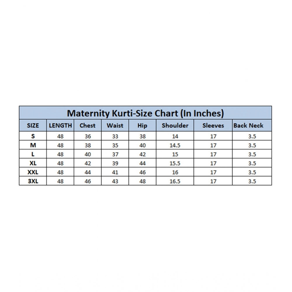 pkrkart Women's Casual 3/4 Sleeve Printed Viscose Maternity Feeding Kurti (Brown)