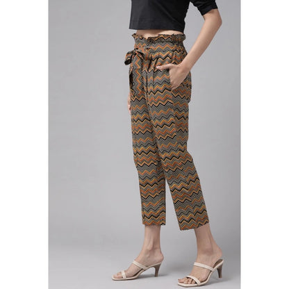 pkrkart Women's Casual Printed Cotton Trouser Pant (MultiColor)