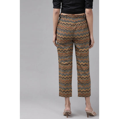 pkrkart Women's Casual Printed Cotton Trouser Pant (MultiColor)
