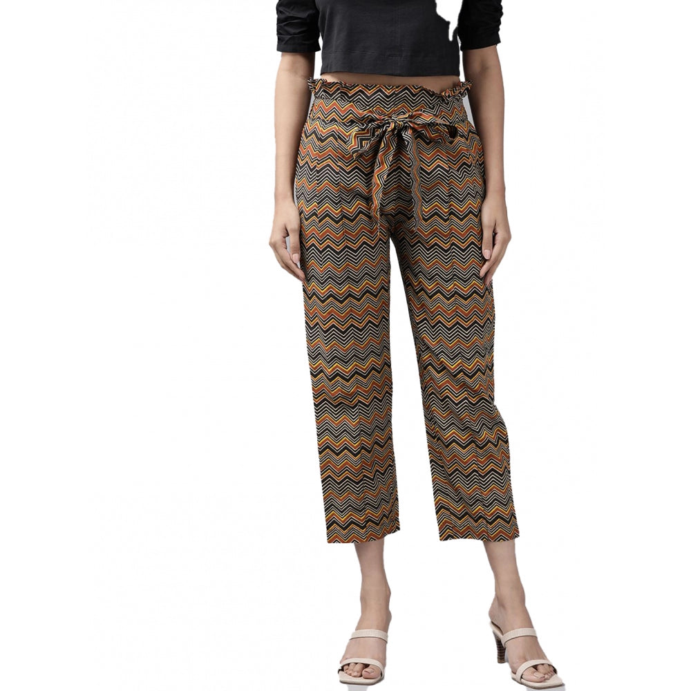 pkrkart Women's Casual Printed Cotton Trouser Pant (MultiColor)