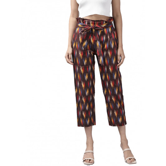 pkrkart Women's Casual Printed Cotton Trouser Pant (MultiColor)