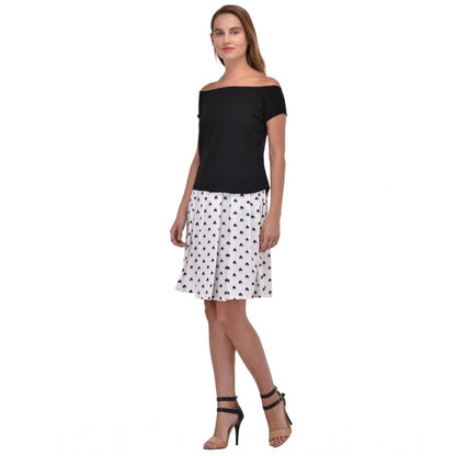 PKRKART Women's Cotton Blend Solid Short Sleeves Dress (Black)