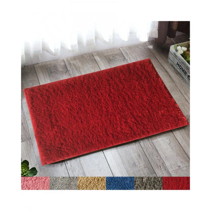 PKR Kart Solid Polyester Bathmat (Red)