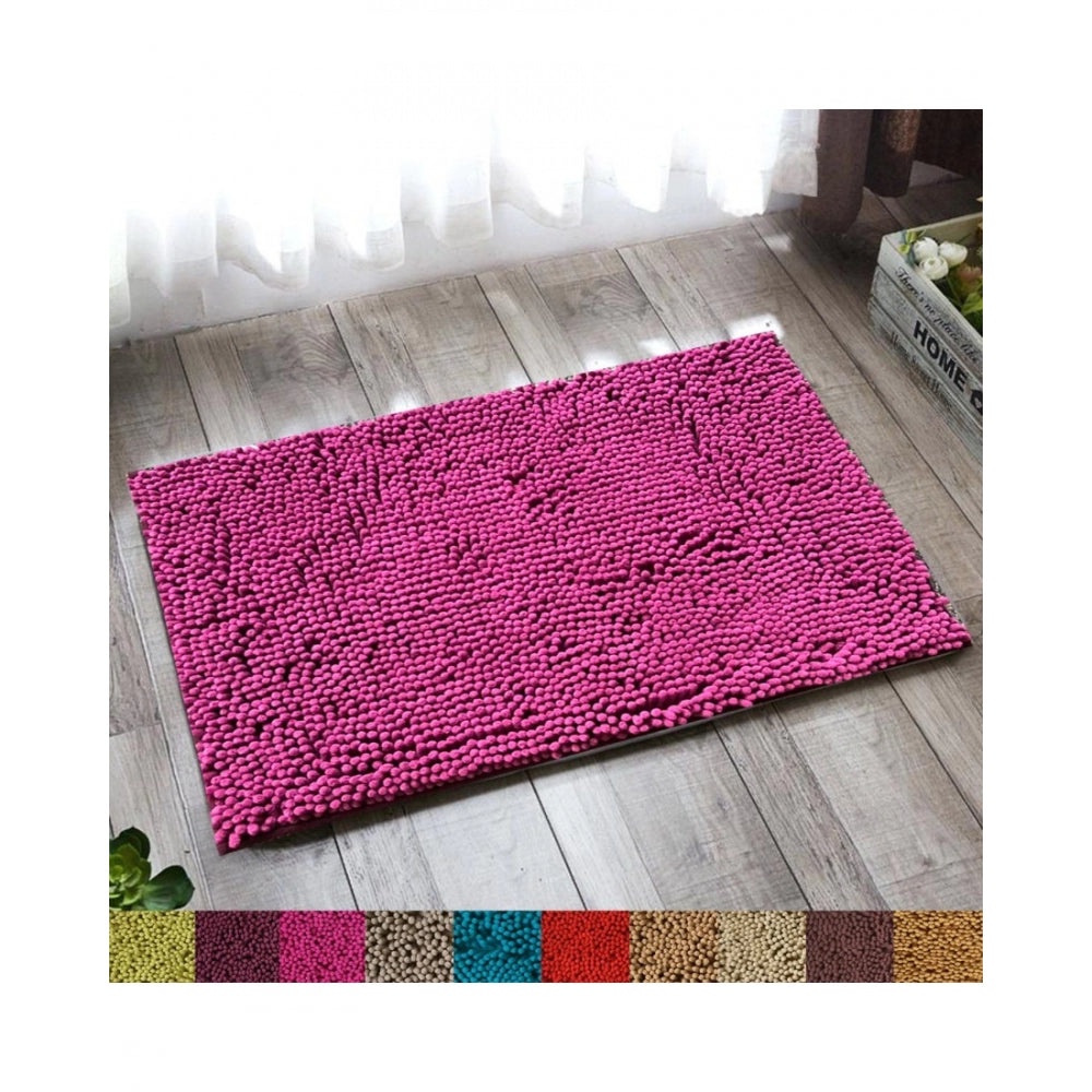 PKR Kart Solid Polyester Bathmat (Pink)