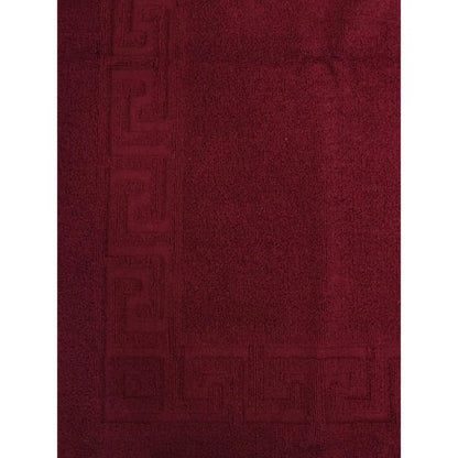 PKR Kart Solid Cotton Hotel Bathmats (Maroon)