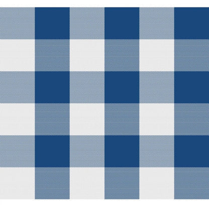 PKR Kart Checked Cotton Place Mats Sets (Royal Blue)