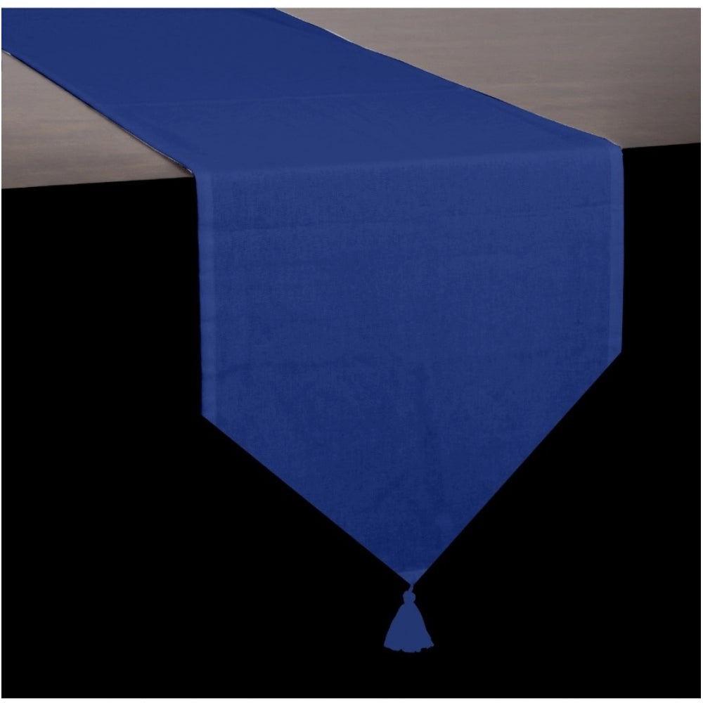 PKR Kart Solid Cotton Table Runners (Ink Blue)
