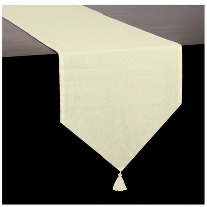 PKR Kart Solid Cotton Table Runners (Beige)