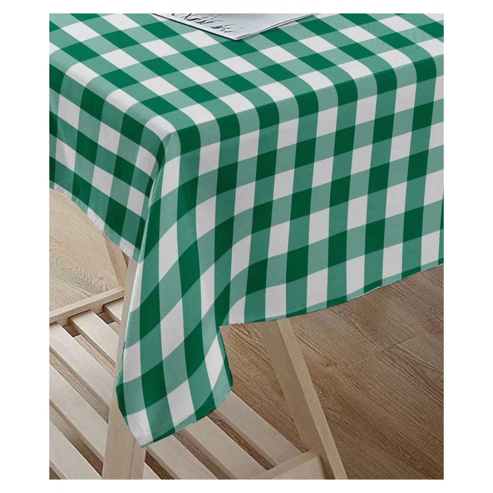 PKR Kart Checked Cotton Checks Table Cloth (Light Green)