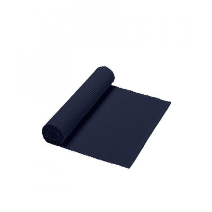 PKR Kart Ribbed Cotton Table Runners (Navy Blue)