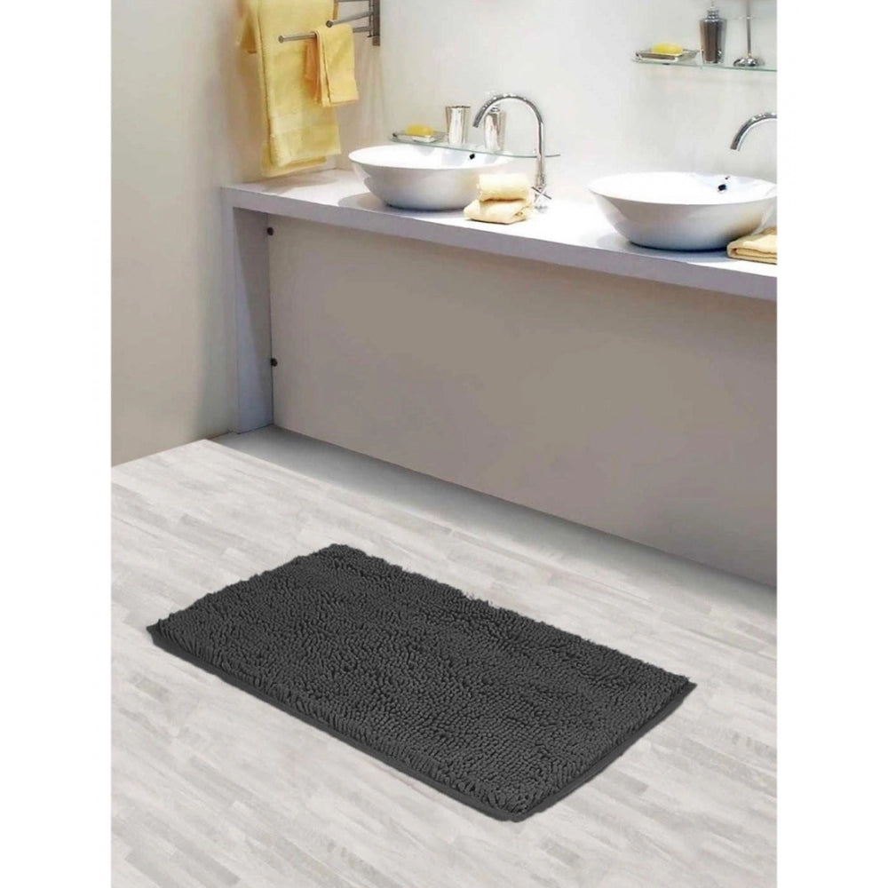 PKR Kart Solid Polyester Bathmat (Dark Grey)
