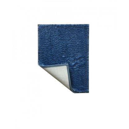 PKR Kart Solid Polyester Bathmat (Blue)