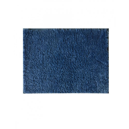 PKR Kart Solid Polyester Bathmat (Blue)