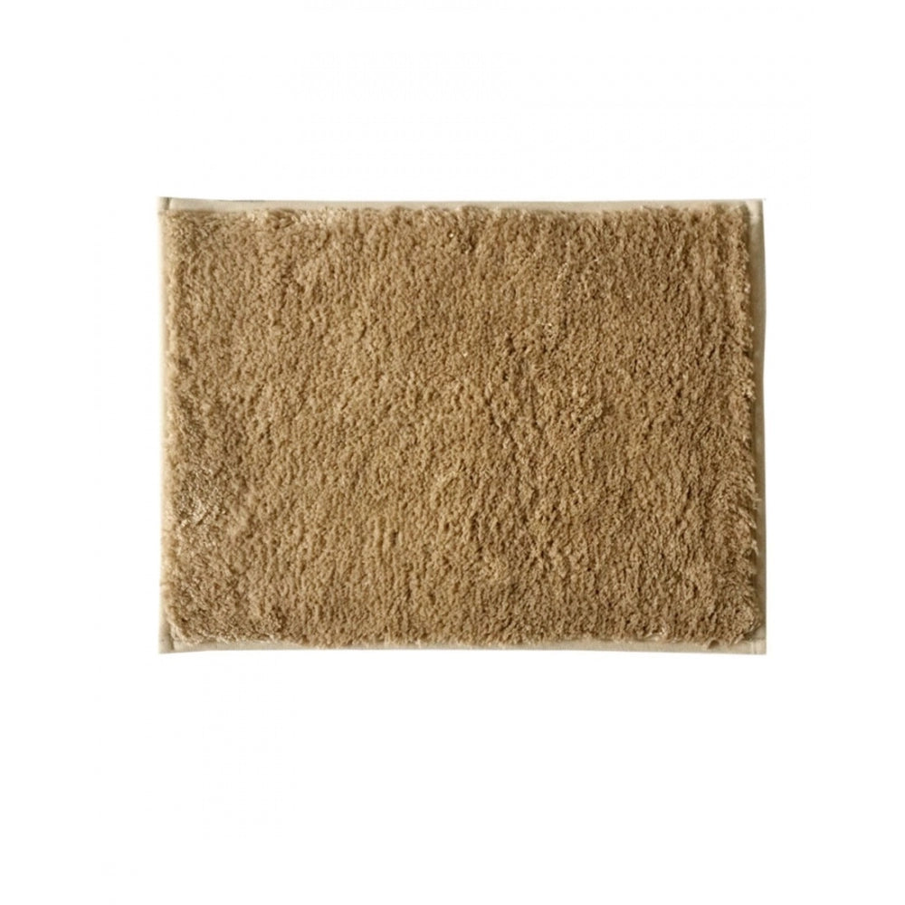 PKR Kart Solid Polyester Bathmat (Beige)