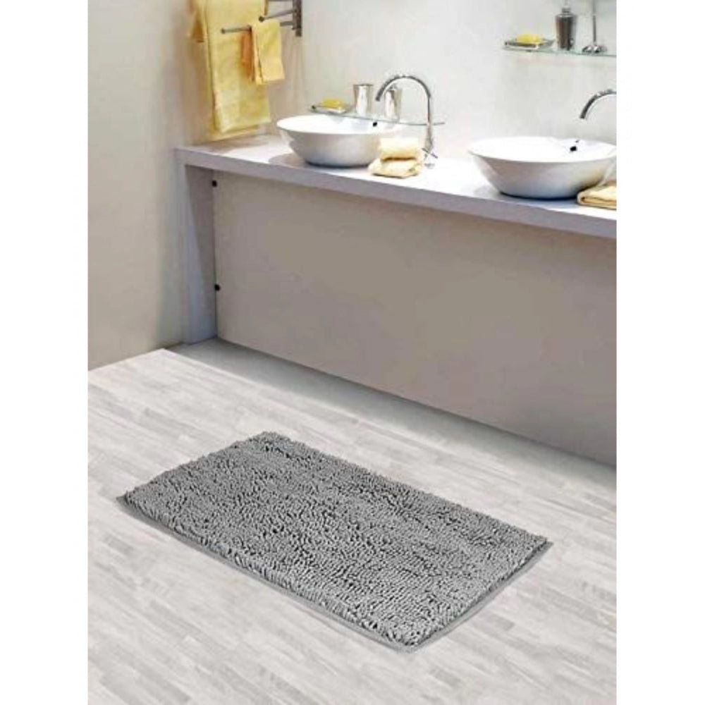 PKR Kart Solid Polyester Bathmat (Grey)