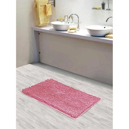 PKR Kart Solid Polyester Bathmat (Pink)