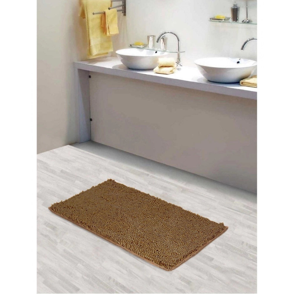 PKR Kart Solid Polyester Bathmat (Beige)