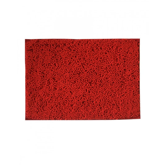 PKR Kart Solid Polyester Bathmat (Red)