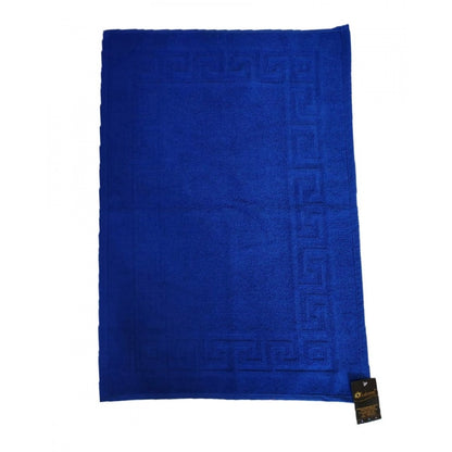 PKR Kart Solid Cotton Hotel Bathmats (Blue)