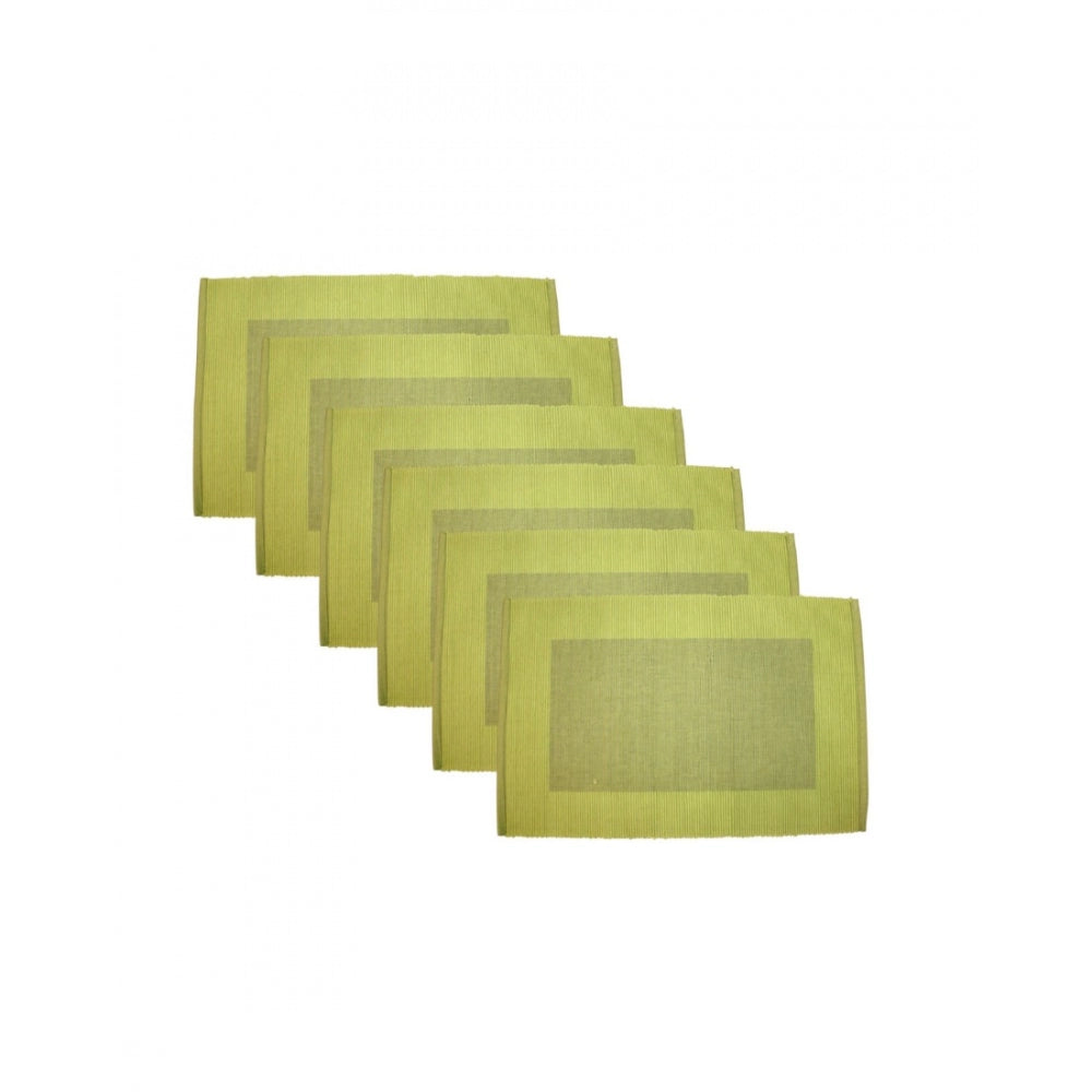 PKR Kart Ribbed Cotton Place Mats Sets (Green)