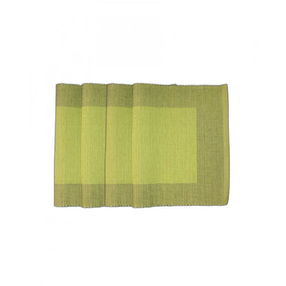 PKR Kart Ribbed Cotton Place Mats Sets (Green)